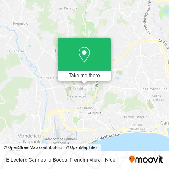 E.Leclerc Cannes la Bocca map