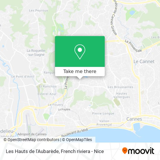 Les Hauts de l'Aubarède map