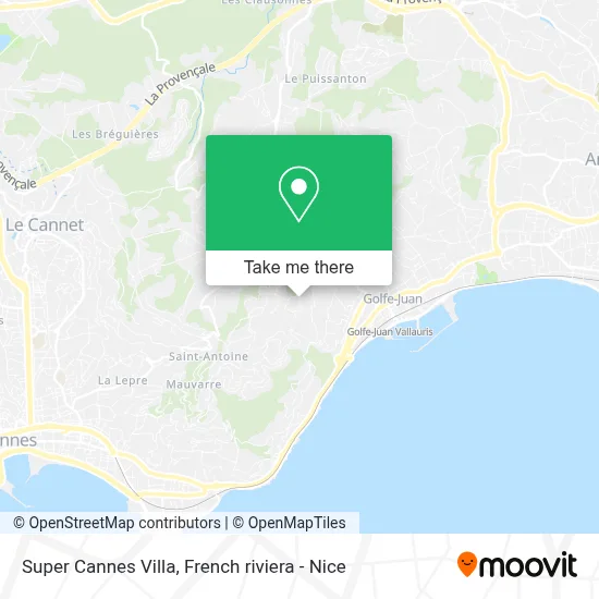 Super Cannes Villa map