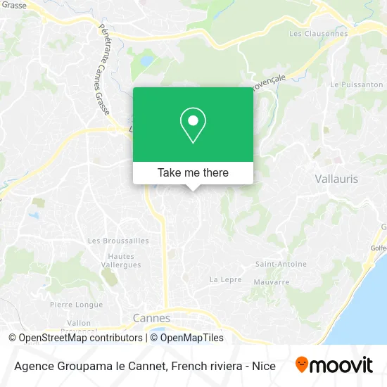 Agence Groupama le Cannet map