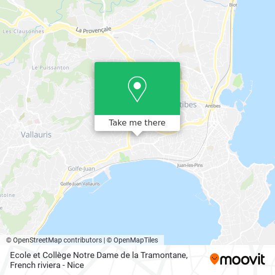 Ecole et Collège Notre Dame de la Tramontane map