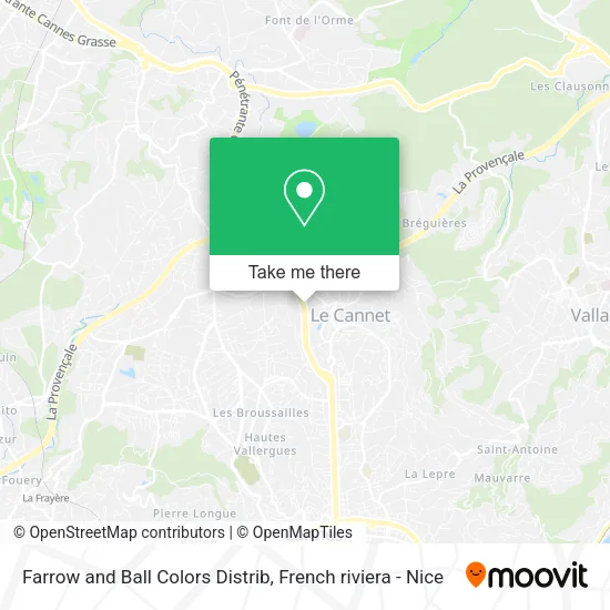 Farrow and Ball Colors Distrib map