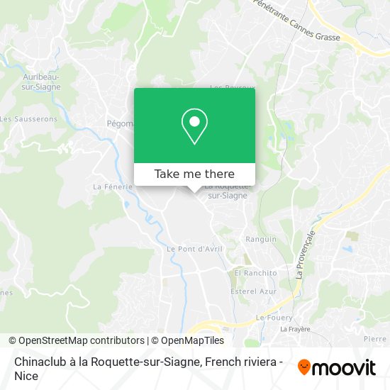 Chinaclub à la Roquette-sur-Siagne map