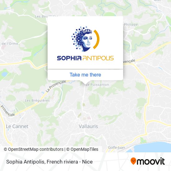 Mapa Sophia Antipolis