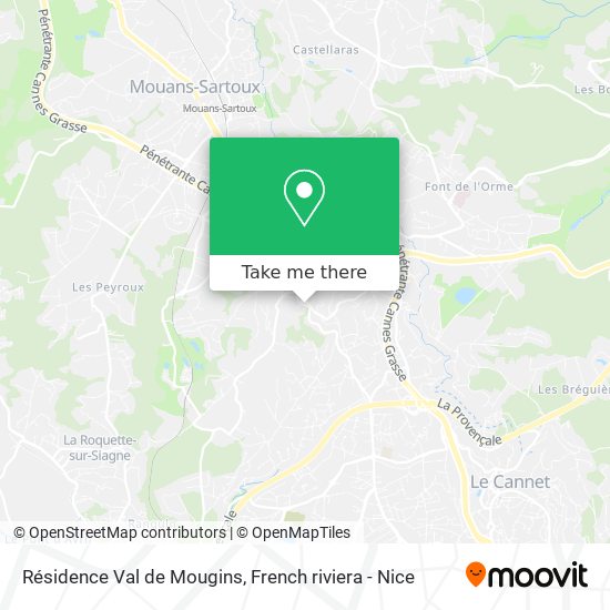 Résidence Val de Mougins map