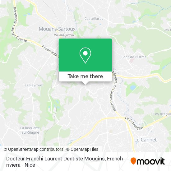 Docteur Franchi Laurent Dentiste Mougins map