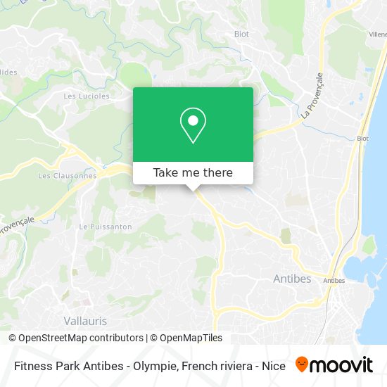 Fitness Park Antibes - Olympie map