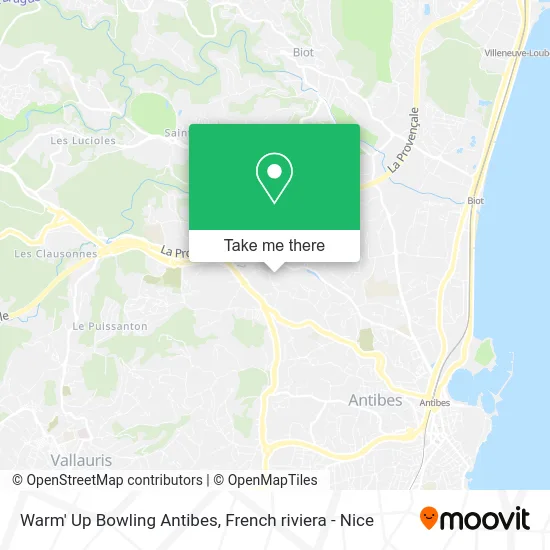 Warm' Up Bowling Antibes map