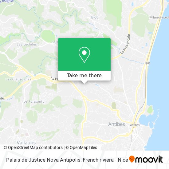Palais de Justice Nova Antipolis map