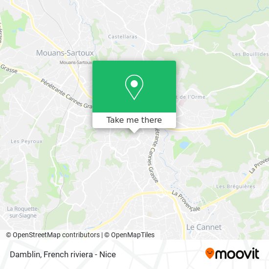 How to get to Damblin in Mougins by Bus or Train