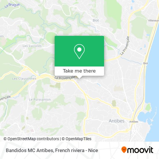 Mapa Bandidos MC Antibes