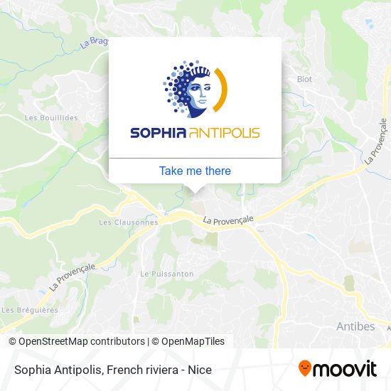 Mapa Sophia Antipolis