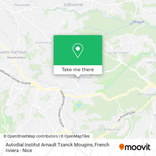 Autodial Institut Arnault Tzanck Mougins map