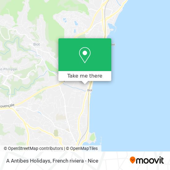 A Antibes Holidays map