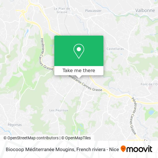 Biocoop Méditerranée Mougins map