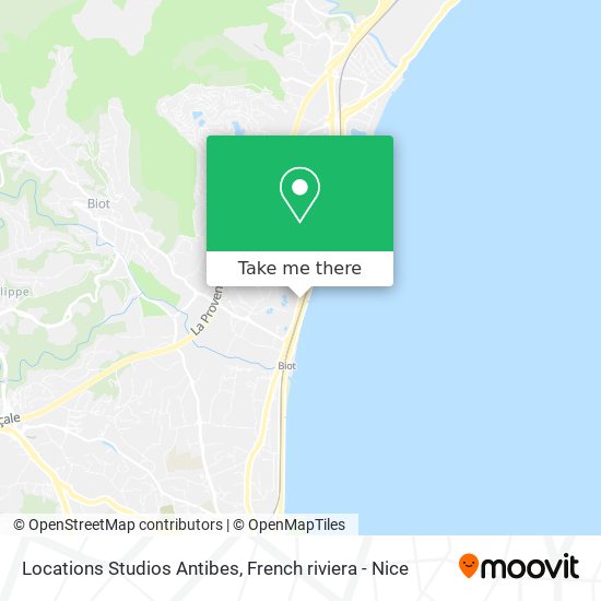 Locations Studios Antibes map