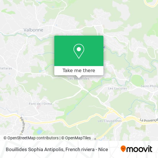 Mapa Bouillides Sophia Antipolis