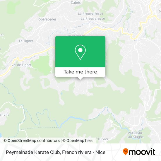 Mapa Peymeinade Karate Club