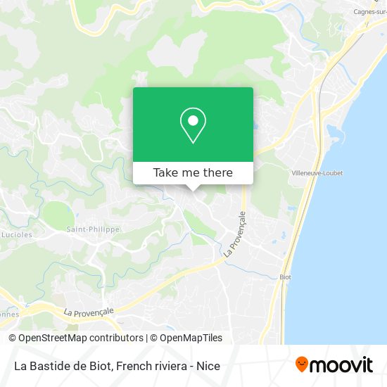 Mapa La Bastide de Biot