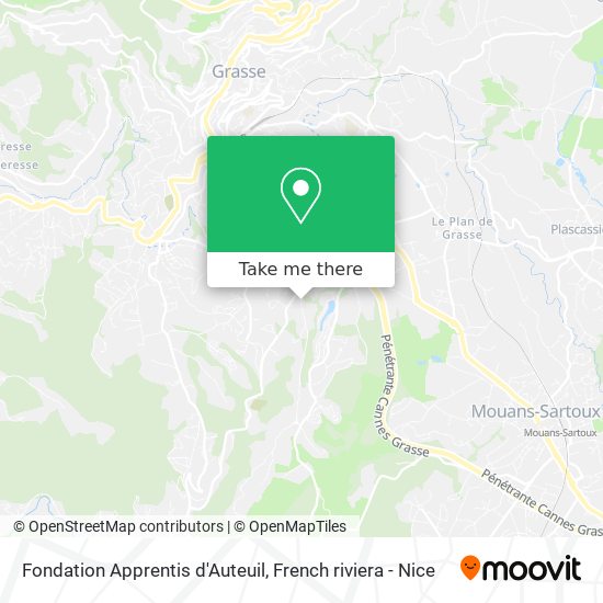 Mapa Fondation Apprentis d'Auteuil