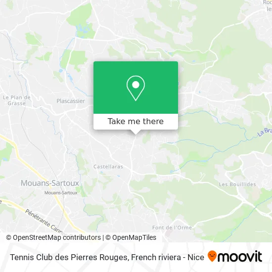 Mapa Tennis Club des Pierres Rouges