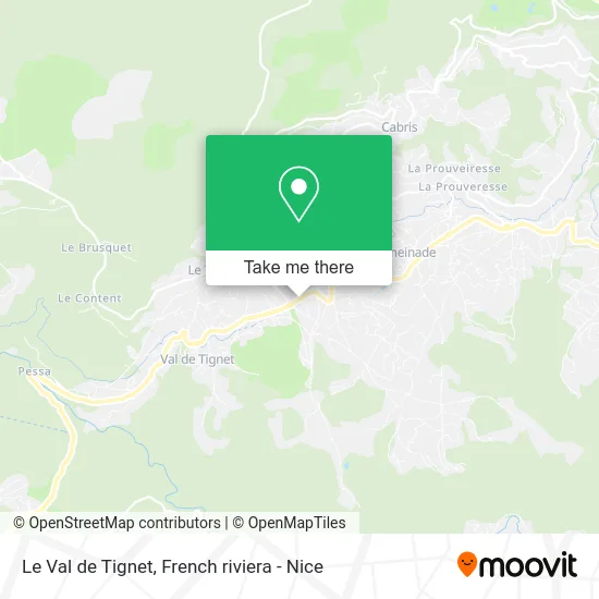 Le Val de Tignet map