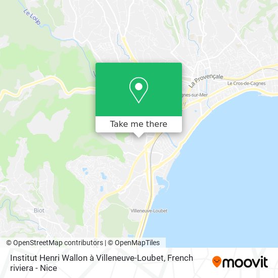 Institut Henri Wallon à Villeneuve-Loubet map