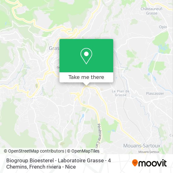 Biogroup Bioesterel - Laboratoire Grasse - 4 Chemins map