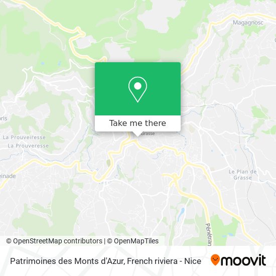 Patrimoines des Monts d'Azur map
