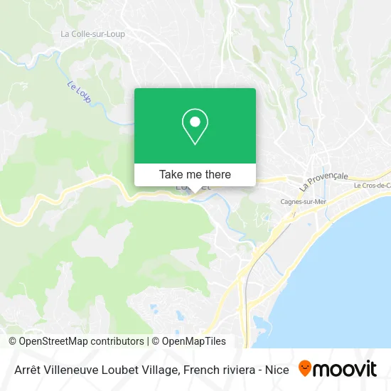 Arrêt Villeneuve Loubet Village map