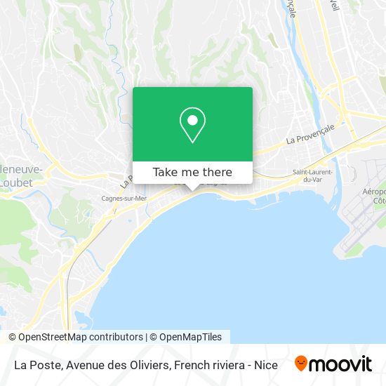 La Poste, Avenue des Oliviers map