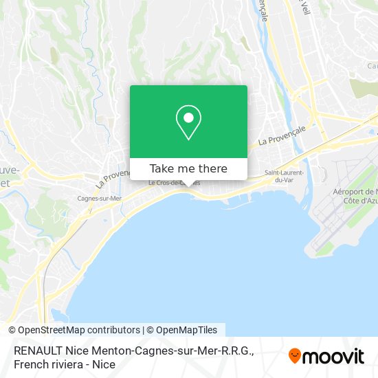 Mapa RENAULT Nice Menton-Cagnes-sur-Mer-R.R.G.