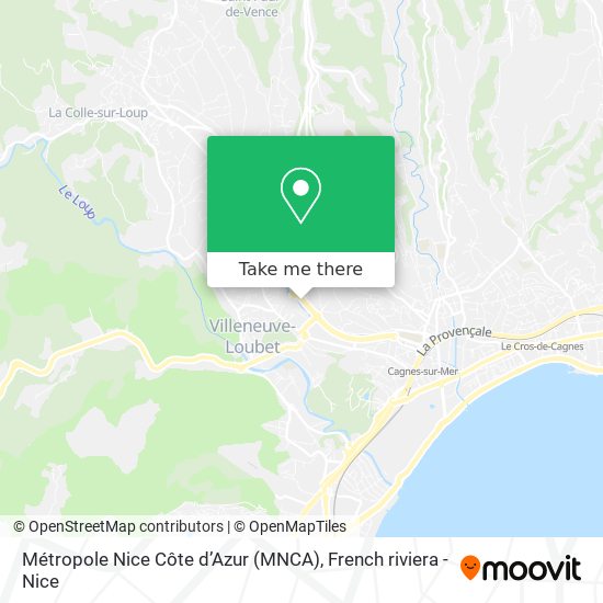 Métropole Nice Côte d’Azur (MNCA) map