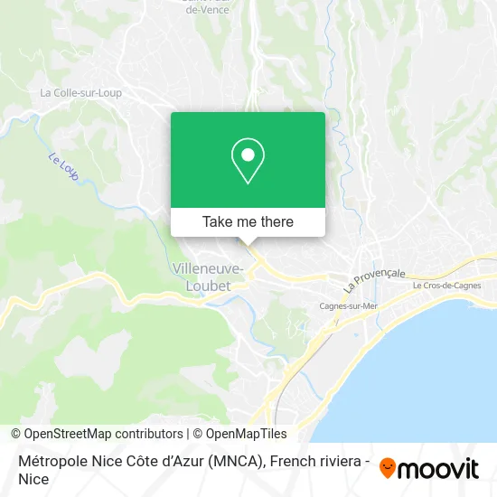 Métropole Nice Côte d’Azur (MNCA) map