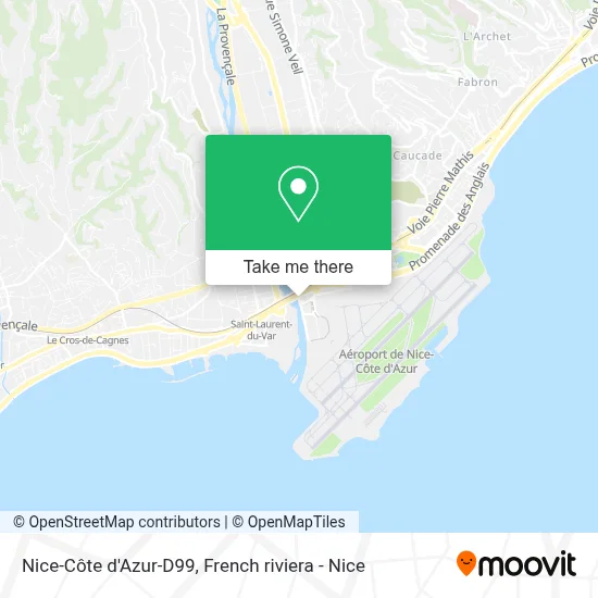 Nice-Côte d'Azur-D99 map