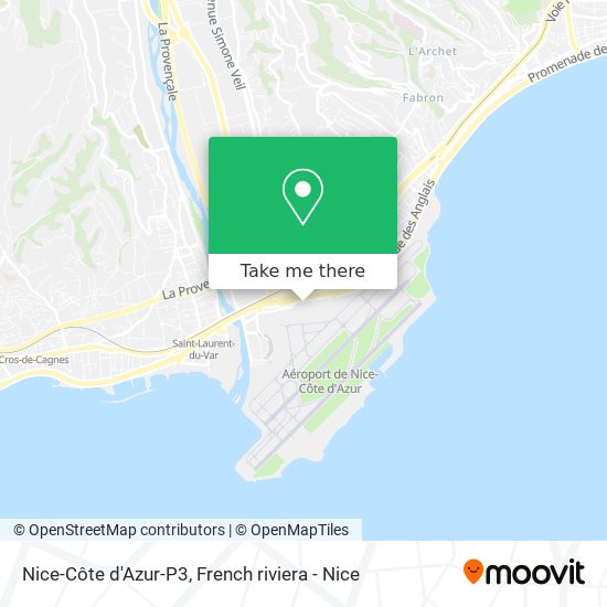 Nice-Côte d'Azur-P3 map