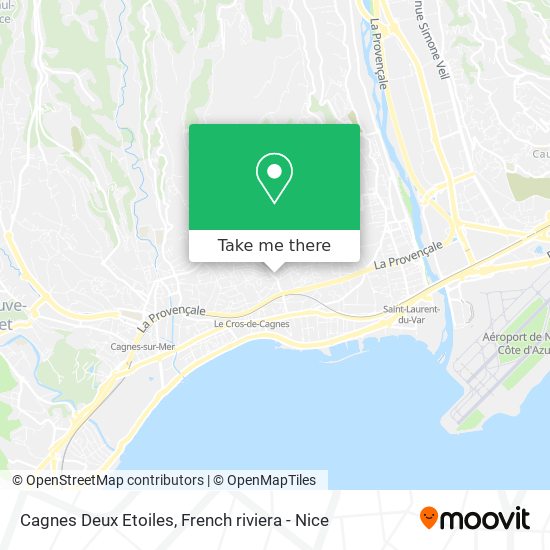 Mapa Cagnes Deux Etoiles