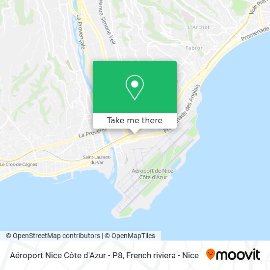 Aéroport Nice Côte d'Azur - P8 map