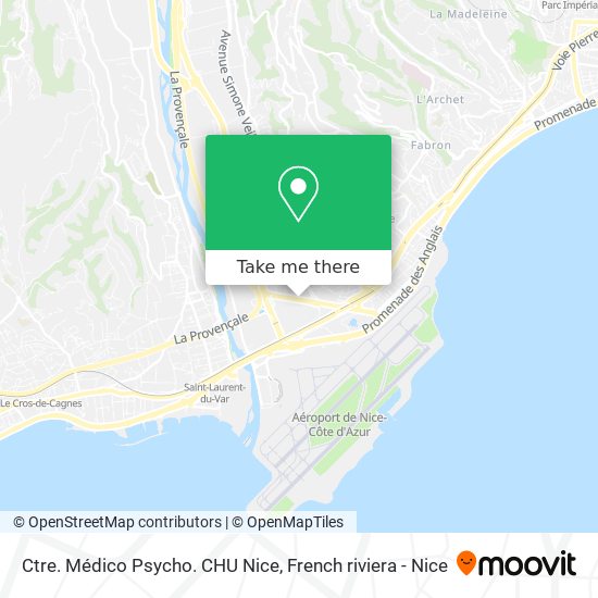 Ctre. Médico Psycho. CHU Nice map