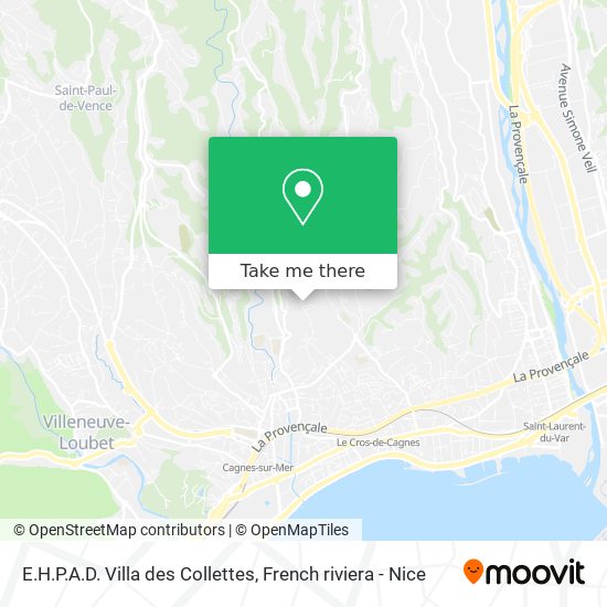 E.H.P.A.D. Villa des Collettes map