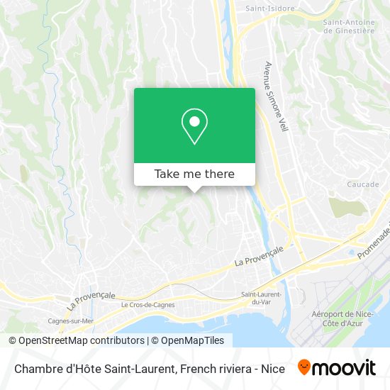 Mapa Chambre d'Hôte Saint-Laurent