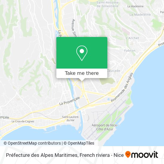 Mapa Préfecture des Alpes Maritimes