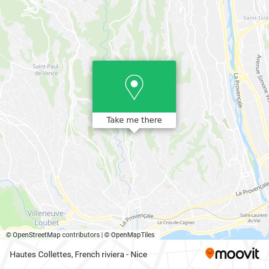 Hautes Collettes map