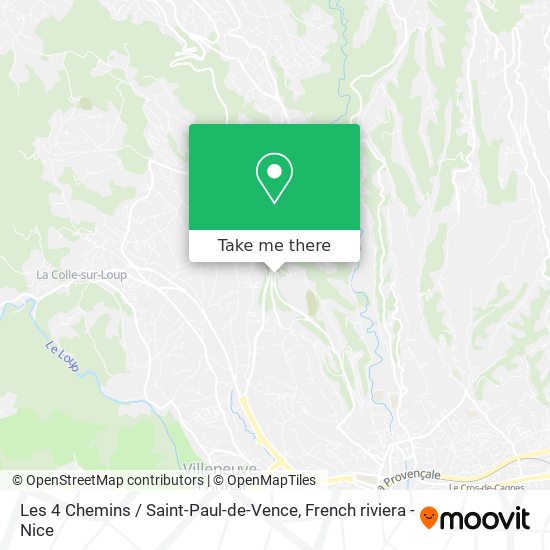 Mapa Les 4 Chemins / Saint-Paul-de-Vence