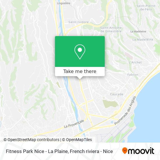 Fitness Park Nice - La Plaine map