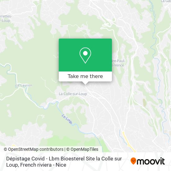 Mapa Dépistage Covid - Lbm Bioesterel Site la Colle sur Loup
