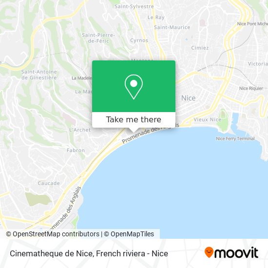 Cinematheque de Nice map