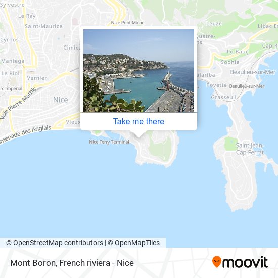 Mont Boron map