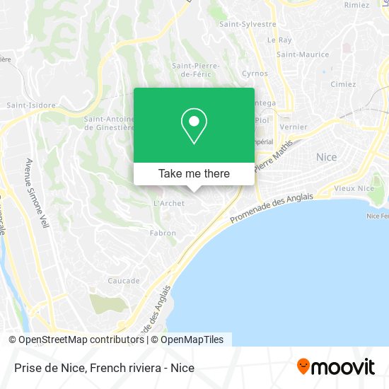 Prise de Nice map