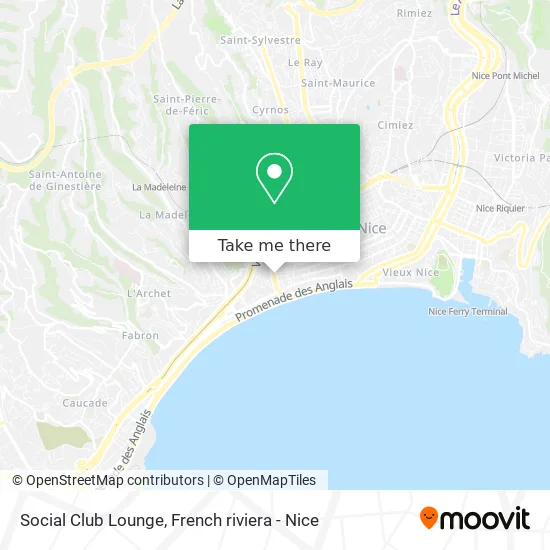 Social Club Lounge map